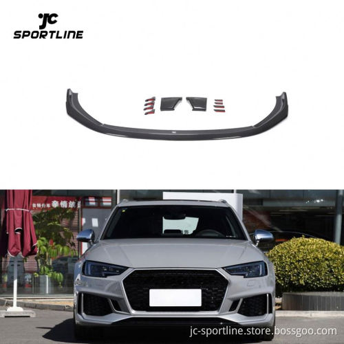 RS4 B9 Avant 2019 Dry Carbon Fiber Front Lip with Winglets